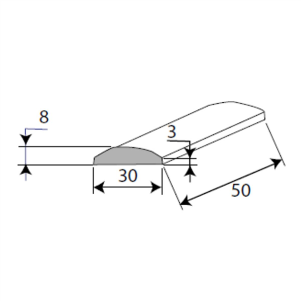 SEPAR BUS 30X3X8X50 GRIS