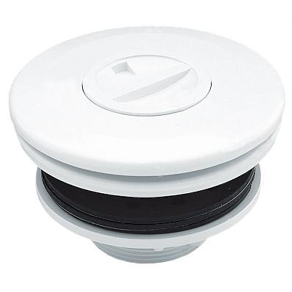 Prise balai pour piscine liner et préfabriquée Astralpool - ABS blanc - filetage extérieur 2" - 6 bar max