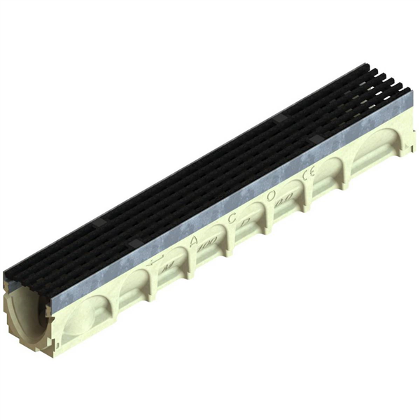 ACO MULTIDRAIN100 BP HT 150MM GRILLE CAILLEBOTIS FONTE C250