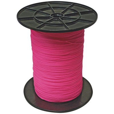 Tresse polypropylène rose fluo 8 fuseaux traitée anti-UV résistance 45 kg 2 mm x 200 ml