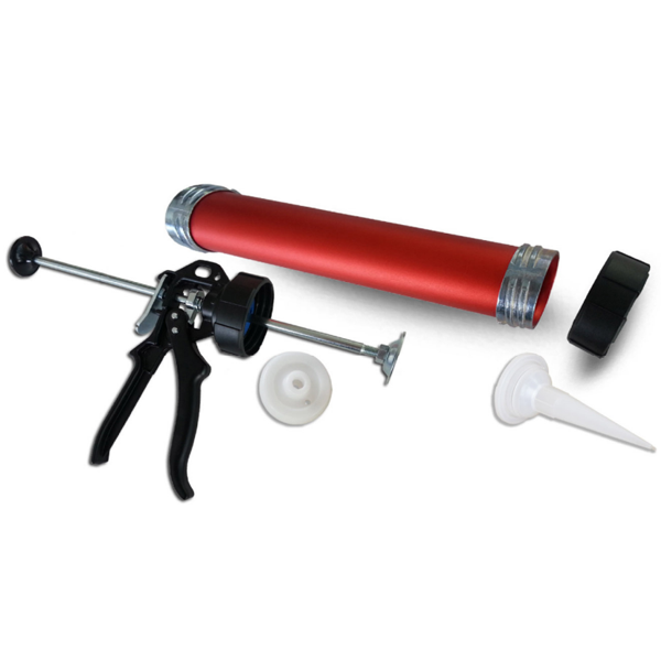 Pistolet pro alu tubulaire Taliaplast pour poche et cartouche de mastic, silicone ou colle de 650 mL max