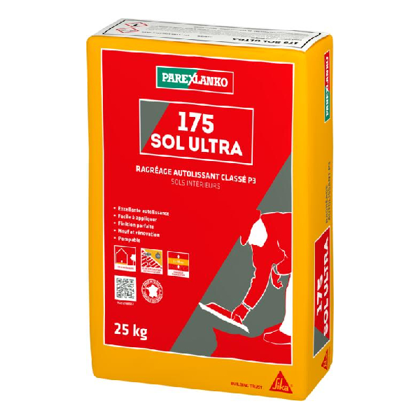 Ragréage autolissant P3 pour sols intérieurs - 175 SOL ULTRA - Sac de 25 kg