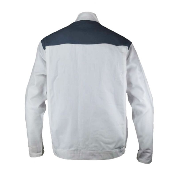 Blouson blanc de travail Typhon en polycoton blanc gris - 4XL