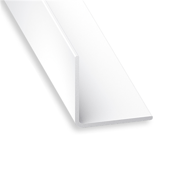 Cornière égale de finition et décoration - CQFD - 100 x 100 mm - Épaisseur 2 mm - PVC - Coloris blanc - 2,6 M