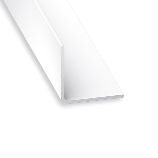Cornière égale de finition et décoration - CQFD - 100 x 100 mm - Épaisseur 2 mm - PVC - Coloris blanc - 2,6 M