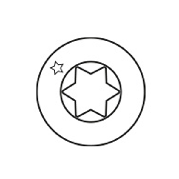 Vis bois et aggloméré tête fraisée Torx - acier bichromaté - 4,5 MM x 50,0 MM - filetage Partiel - Vybac de 100