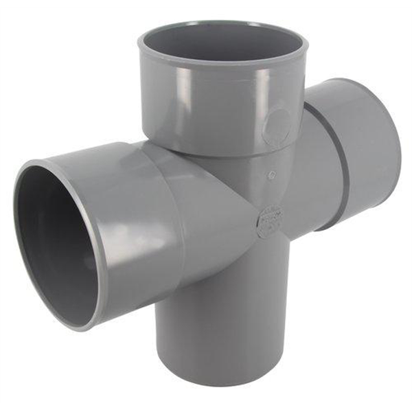 Culotte et embranchement double parallèle à 87'30° - Mâle/Femelle - Diamètre 100 mm