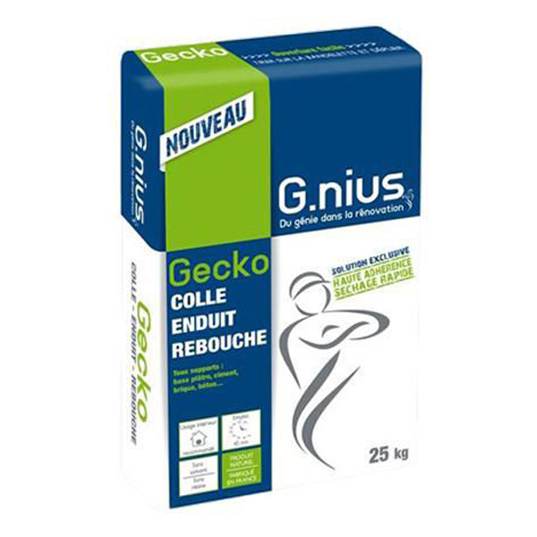 Enduit multifonctions en poudre à prise rapide - G.nius Gecko - sac de 25 kg