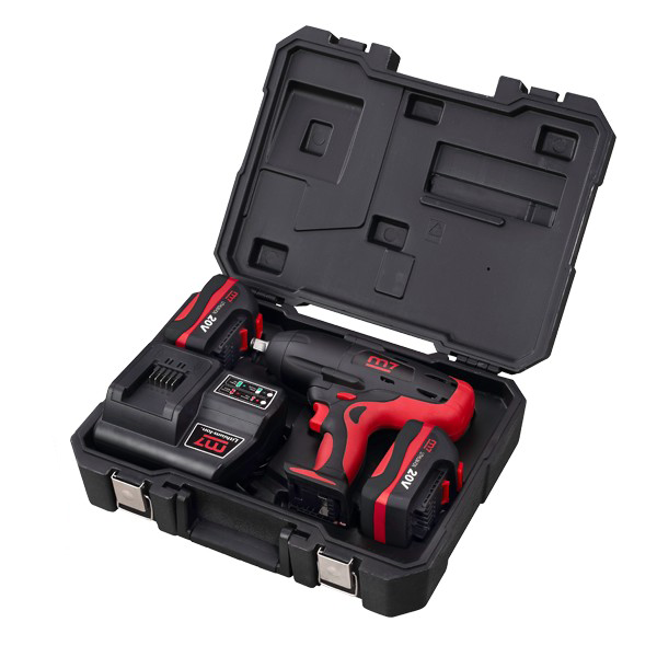 Clé à choc 1/2" sans fil Mighty Seven avec 2 batteries et un chargeur ventilé 20V 5.0 Ah 1220 Nm