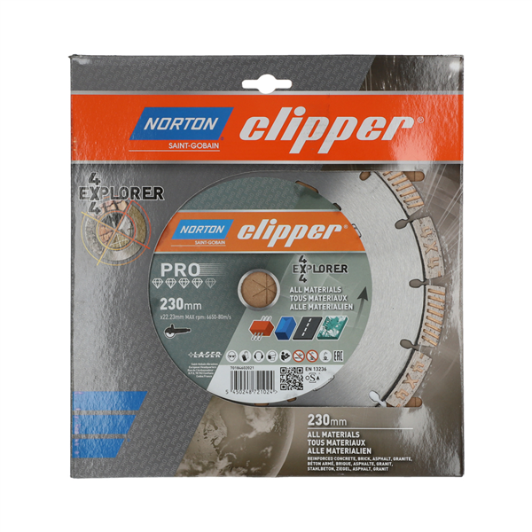 Disque diamant PRO 4X4 EXPLORER - 230x22.23mm  Norton Clipper