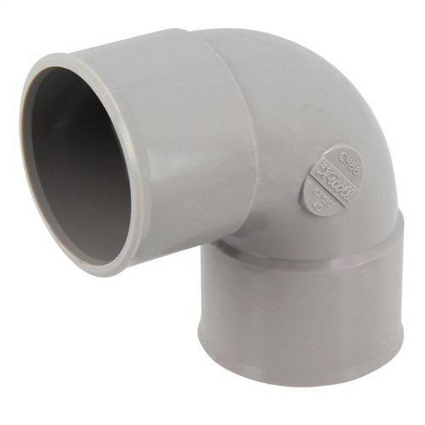 Coude PVC à coller Femelle - Femelle 87° Diamètre 40 mm