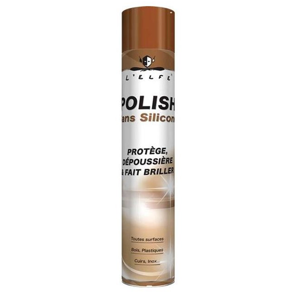 Polish pour dépoussiérage meubles - Protection et brillance - Sans silicone - Aérosol 750 ml