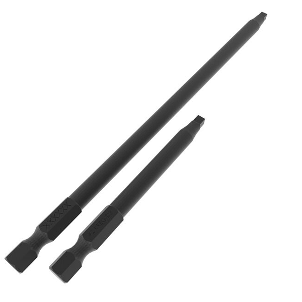 Embouts de vissage carrés N°2 à pointes magnétiques - 76 mm (3") et 152 mm (6") - lot de 2