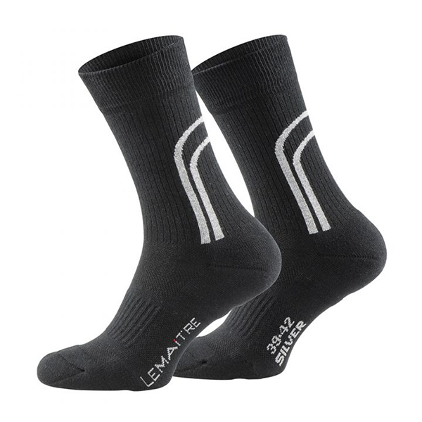 Chaussette mi-haute noire en coton Lemaitre Taille 43-45