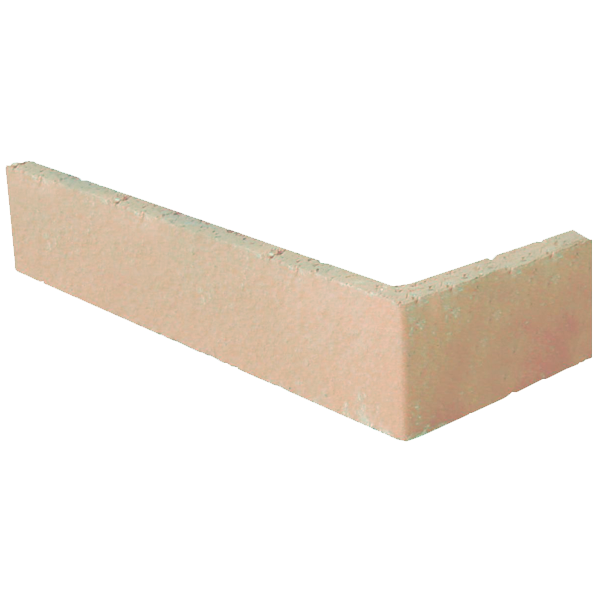 Plaquette d'angle de parement mural en terre cuite lisse Terreal PL12 Ton pierre - 22 CM x 10,5 CM x 14 / 50 MM