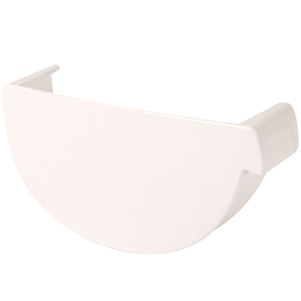 Fond de gouttière gauche Nicoll FG29 pour gouttière demi-ronde Vodalis LG29 - Techtan Blanc
