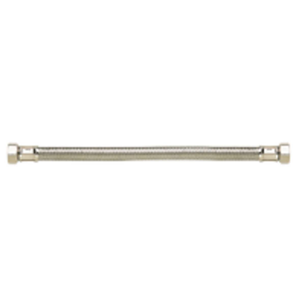 FLEX. TRESSE INOX F1/2"-F1/2" 300mm Sanit. Plomberie Tuyau Ø13mm avec joint
