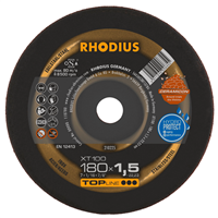 Disque à tronçonner inox XT100 Rhodius avec grain abrasif céramique 180 x 1.5 x 22.23 mm