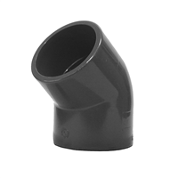 Coude à 45° pour fluide sous pression - raccord femelle-femelle en PVC-U à coller - diamètre 50 mm