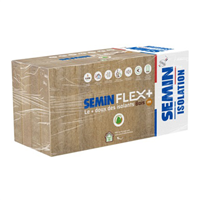 Panneau fibre de bois pour isolation mur intérieur entre ossature métallique - Semin Flex+ - R 4,00 m².K/W - 1,22 M x 0,60 M - ép. 145 MM