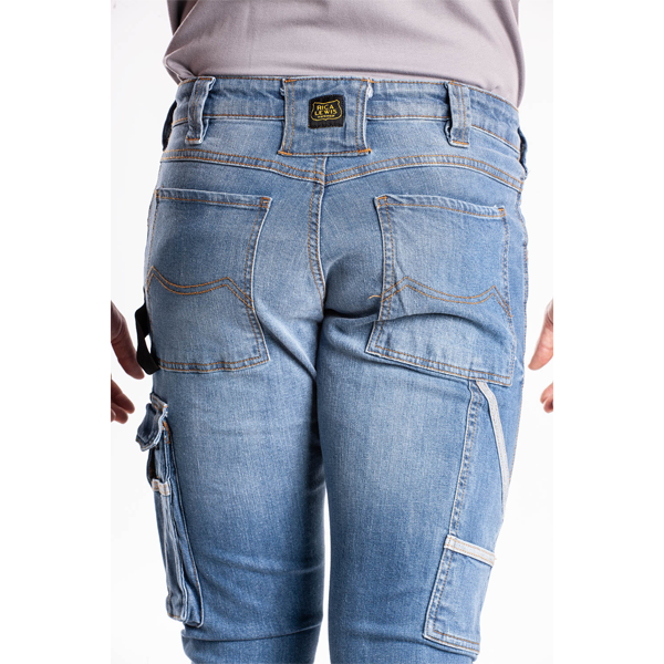 Jean de travail Rica Lewis stretch multi-poches coupe confort job blue jean - Taille 52