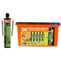 Scellement chimique multi-matériaux - Spit Multi-Max - seau de 5 cartouches de 280 ml + 1 offerte