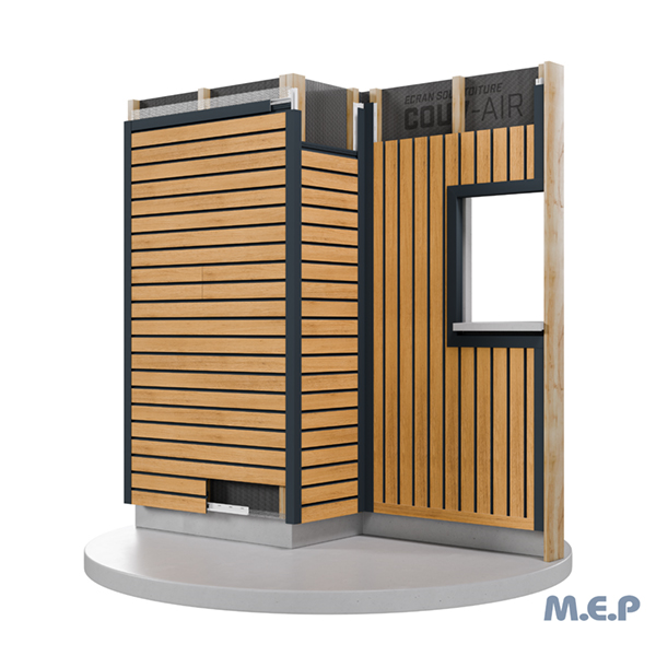 Profil de départ bas pour bardage Claircel Premium en pose verticale - 4,00 M - Chêne Clair