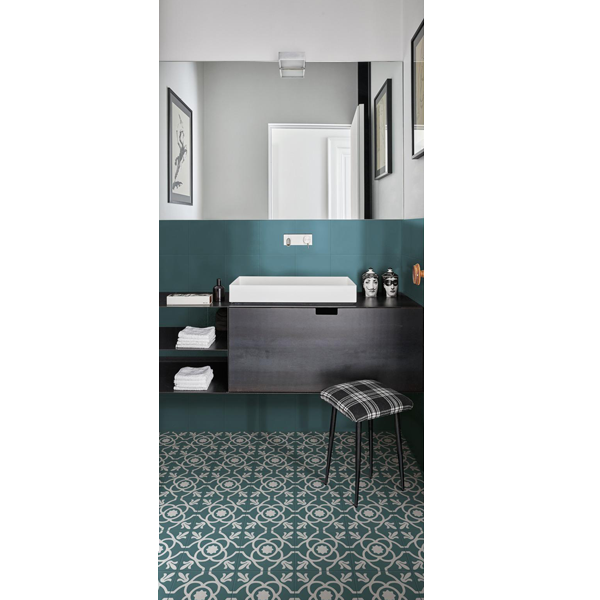 Carrelage intérieur sol et mur effet carreaux de ciment CONTRASTI - Ottanio - 20 CMx20 CM ép.10 MM