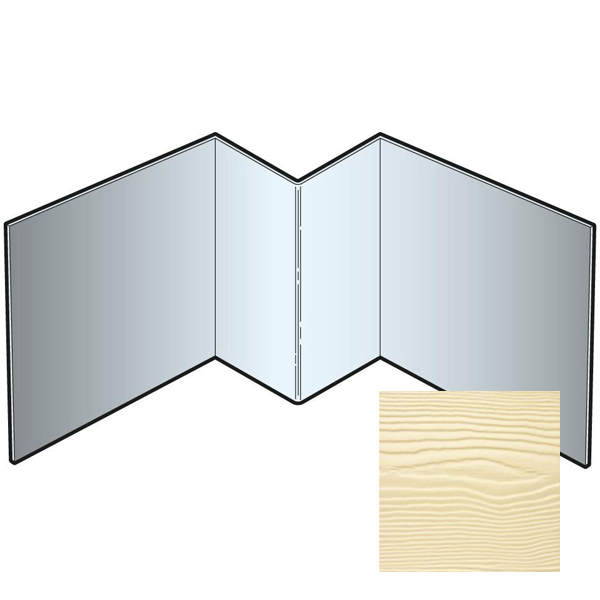 Profil d'angle intérieur pour bardage Cedral Lap - Aluminium laqué Vanille C02 - longueur 3 M