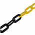 Chaîne plastique Taliaplast n°8 bicolore jaune noir maillon de 49x29 mm - 25 mètres
