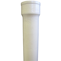 Dauphin droit en fonte Rheinzink pour tuyau de descente de 100 MM - longueur 1 M - peinture d'apprêt blanche