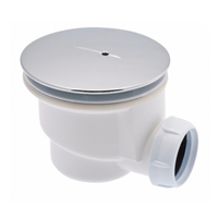 Bonde de douche Nicoll - Diamètre 90 mm - Sortie horizontale 40 mm - Capot ABS chromé