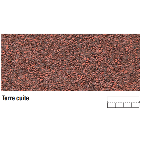 Bardeau bitumeux à 4 jupes Sopratuile pour toiture - coloris Terre cuite - paquet de 3,05 m²