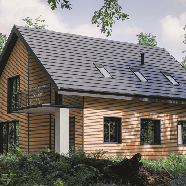 Bardage en PVC cellulaire imitation bois aspect claire-voie - Claircel Premium - Haut. 163,00 MM - Long. 4,00 M - Chêne Clair