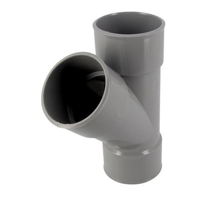 Culotte Té Y PVC à coller Femelle-Femelle 45° Diamètre 63 mm