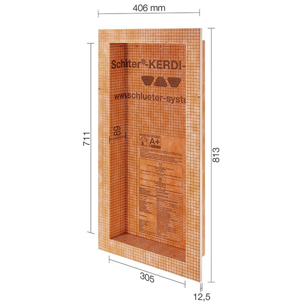 Niche murale à encastrer - Kerdi-Board-N - Largeur 305 MM - Hauteur 711,00 MM - Profondeur 89,0 MM
