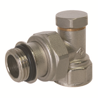 Coude de réglage nickelé à visser femelle 1/2 auto-étanche