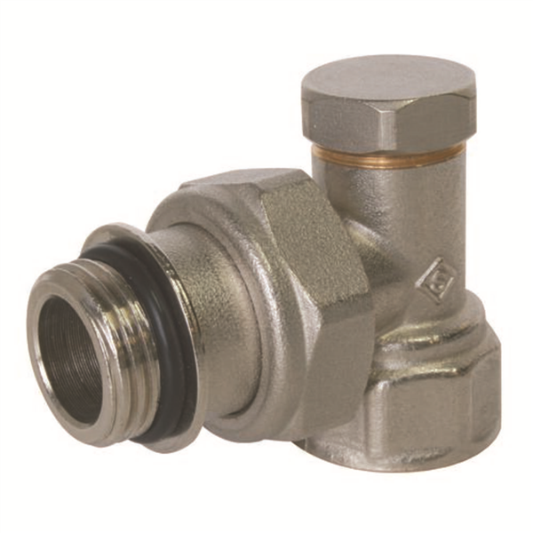 Coude de réglage nickelé à visser femelle 1/2 auto-étanche