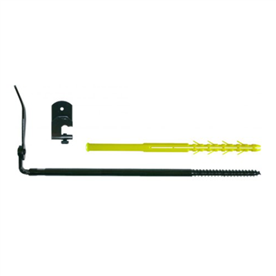 Arrêt de volet ISO pour isolation thermique extérieure - Longueur 320 mm Ø 10 mm  - Acier noir