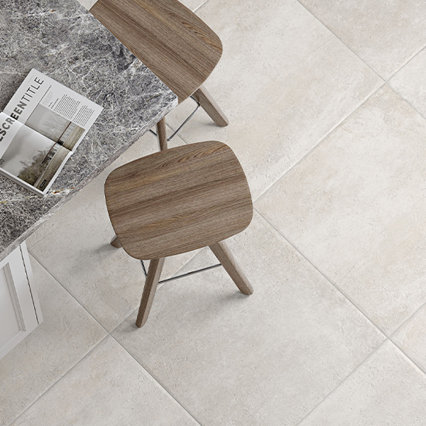 Plinthe de carrelage intérieur effet pierre en grès cérame émaillé - Tourmalet - 45,0 CM x 7,4 CM - Blanco