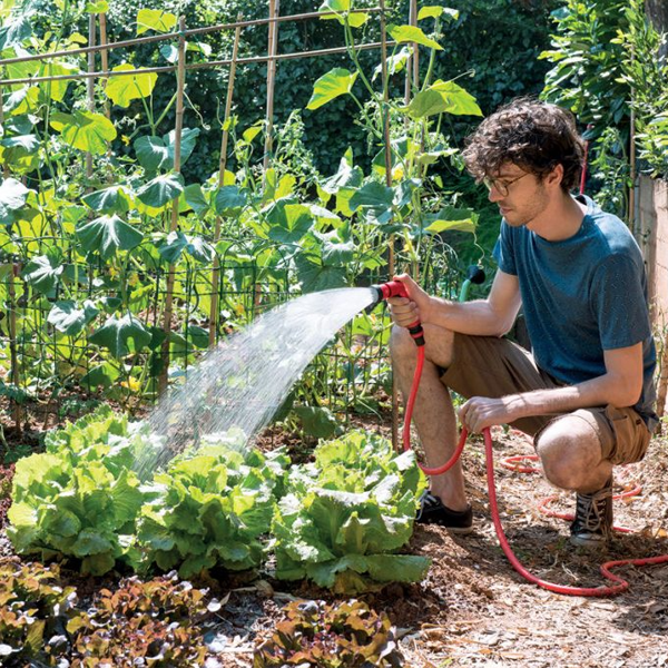 Tuyau d'arrosage extensible avec accessoires - Fitt Yoyo Go - 20 mètres - Rouge