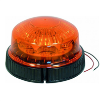 Gyrophare plat rotatif et magnétique à 8 LED - Sodise - Diamètre 144 mm - Hauteur 89 mm - Polycarbonate orange