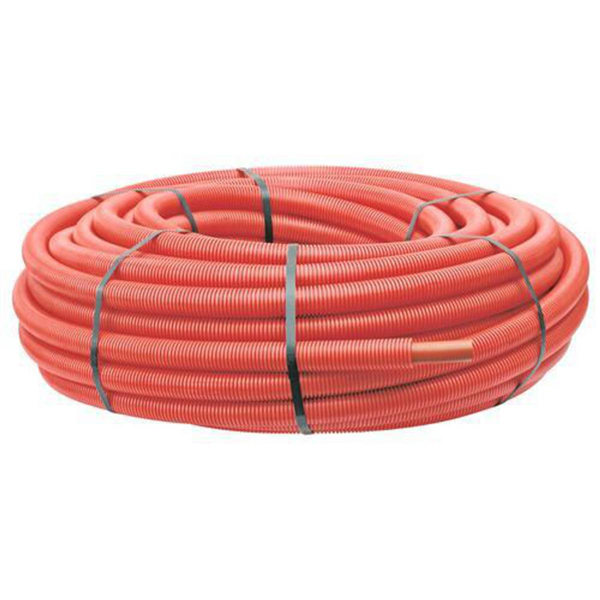 Tube PER-A - Pré-gainé Ø16/20 mm - Couronne 50m - Rouge - NF