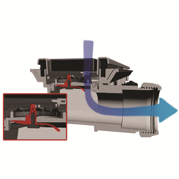 Caniveau de douche Docia à faible hauteur avec grille réversible - ø femelle 40 mm - 95 x 690 mm