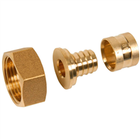 Raccord simple écrou Femelle à sertir par glissement - Écrou tournant 3/4" - Pour tube PER 25 mm