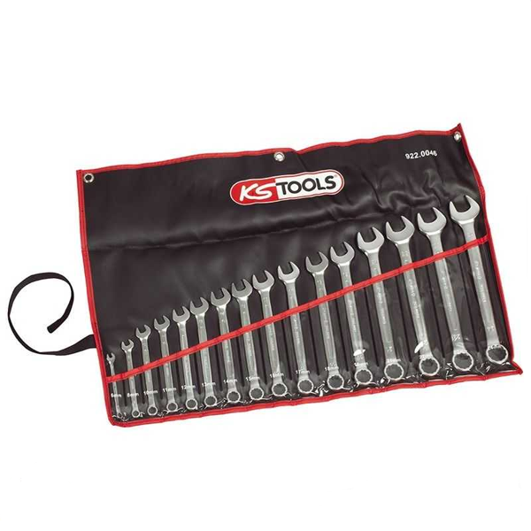 Jeu de 16 clés mixtes métriques KS Tools en trousse 6 à 24 mm