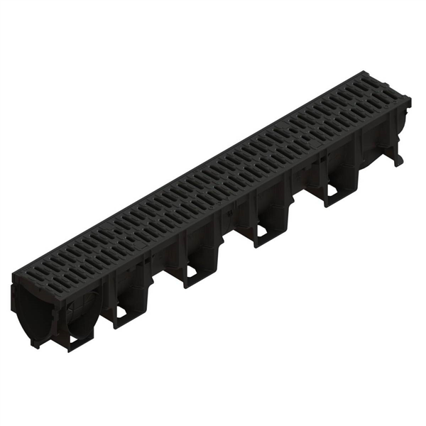 ACO XTRADRAIN 100C PP HT 150MM GRILLE PASS MICROGR COMPO C250