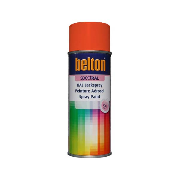 Peinture Belton aérosol SpectRAL brillante RAL 2008 Orangé Rouge Clair 400 ml