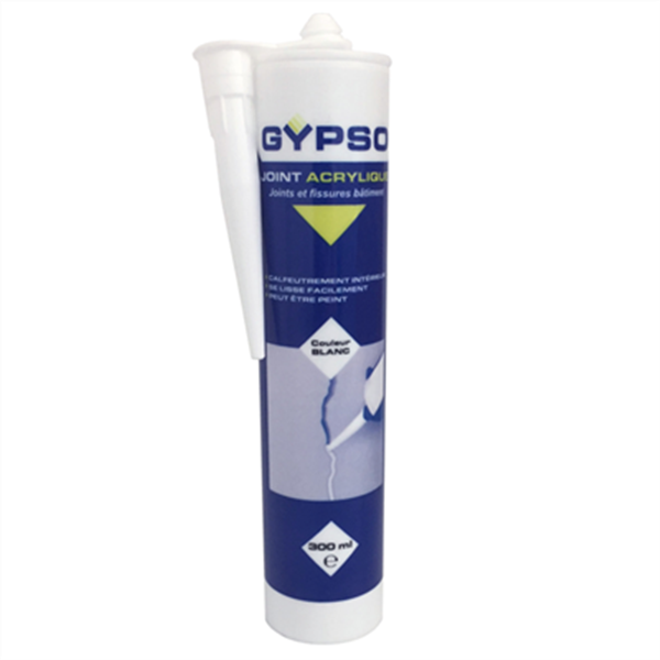 Mastic joint acrylique à peindre Gypso pour intérieur couleur blanc 300 ml