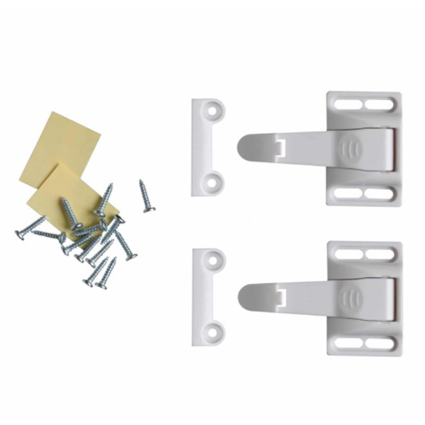 Bloque tiroir pour protection et sécurité intérieure - Nordlinger Pro - Plastique blanc - Lot de 2